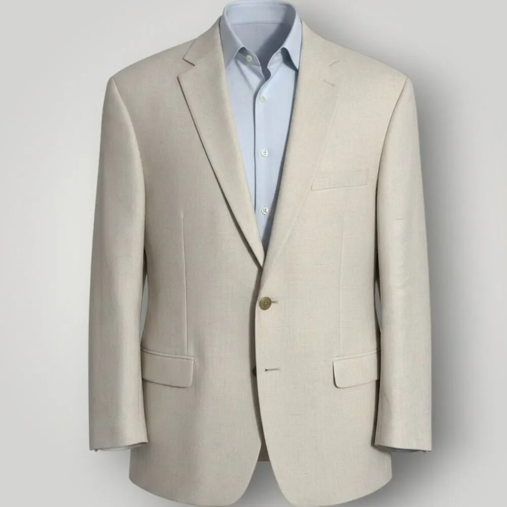 RALPH LAUREN Regular fit Mens Blazer Sport Coat Suit Jacket Cream/Tan 43R
